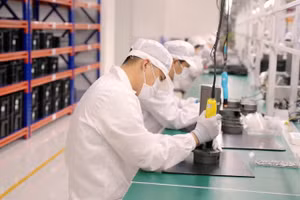 Dây chuyền sản xuất AI Camera ở nhà máy MK Vision tại Khu công nghiệp Thăng Long Vĩnh Phúc, xã Bình Xuyên, tỉnh Phú Thọ. (Ảnh: MINH PHƯƠNG)