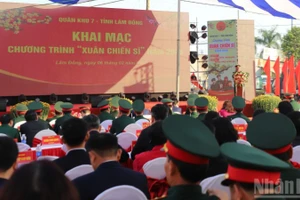 Quang cảnh Lễ khai mạc Chương trình "Xuân Chiến sĩ" lần thứ XI năm 2026 tại tỉnh Lâm Đồng.