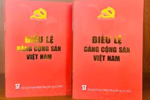 Cuốn sách "Điều lệ Đảng Cộng sản Việt Nam". Ảnh minh họa.