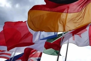 Cờ của các nước G7. (Ảnh: TTXVN)