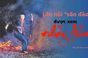 Lên núi "săn đào" được xem nhảy lửa