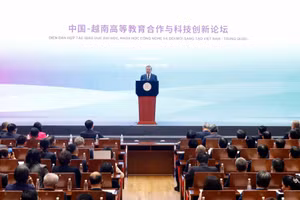 Tổng Bí thư, Chủ tịch nước Tô Lâm phát biểu chính sách tại Đại học Thanh Hoa. (Ảnh: Thống Nhất/TTXVN)