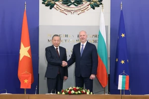 Tổng Bí thư Tô Lâm hội kiến Thủ tướng Bulgaria Rosen Zhelyazkov. (Ảnh: THỐNG NHẤT/TTXVN)