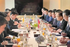 Cuộc gặp giữa Bộ trưởng Ngoại giao Lê Hoài Trung và người đồng cấp Thái Lan Sihasak Phuangketkeow.