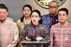 Thủ tướng Paetongtarn Shinawatra họp báo chiều 10/6 về tình hình biên giới giữa Thái Lan và Campuchia. (Ảnh: Văn phòng Thủ tướng Thái Lan)