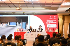 Hội nghị truyền hình và họp báo lần thứ hai về SEA Games 33 và ASEAN Para Games 13 diễn ra tại Bangkok. (Ảnh: MINH THẮNG)