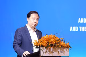 Ông Nguyễn Quốc Phương, Cục trưởng Quản lý nợ và Kinh tế đối ngoại, Bộ Tài chính phát biểu tại Hội nghị.