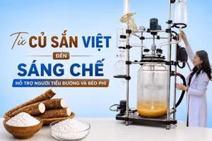 Tiến sĩ Bùi Thị Thời, tác giả Bằng độc quyền giải pháp hữu ích “Quy trình tổng hợp tinh bột biến tính SOS-Sodium octenyl succinate có độ thế DS có thể chủ động điều chỉnh từ 0,02-0,06 bằng ngay phương pháp đơn giản thân thiện là sử dụng pha nước/etanol, dùng trong thực phẩm hỗ trợ điều trị bệnh béo phì và bệnh tiểu đường”.