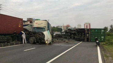 Hiện trường vụ tai nạn.