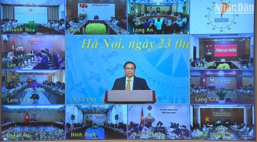 Hội nghị diễn ra dưới hình thức trực tiếp tại Văn phòng Chính phủ và trực tuyến đến các tỉnh, thành phố trong cả nước.