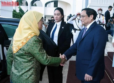 [Ảnh] Thủ tướng Phạm Minh Chính tiếp Tổng thống Cộng hòa Singapore Halimah Yacob 