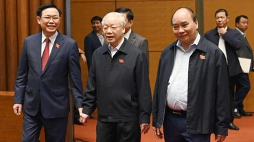 [Ảnh] Tổng Bí thư Nguyễn Phú Trọng dự phiên họp Quốc hội về công tác nhân sự 
