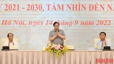 [Ảnh] Thủ tướng Phạm Minh Chính dự Hội nghị Thẩm định Quy hoạch tổng thể quốc gia 