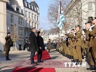 [Ảnh] Lễ đón Thủ tướng Phạm Minh Chính thăm chính thức Luxembourg