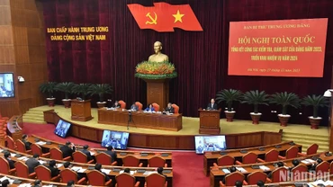 [Ảnh] Hội nghị toàn quốc tổng kết công tác kiểm tra, giám sát của Đảng năm 2023, triển khai nhiệm vụ năm 2024