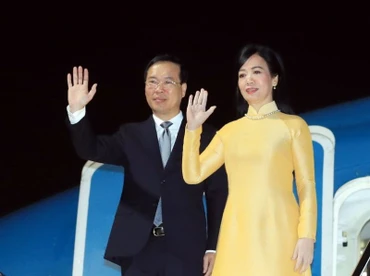 [Ảnh] Lễ đón Chủ tịch nước Võ Văn Thưởng và Phu nhân tại sân bay Haneda