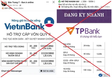 Thủ đoạn mạo danh các ngân hàng để lừa đảo.