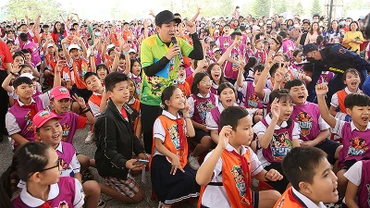 Thiếu nhi Quảng Trị hào hứng tham gia Ngày hội.