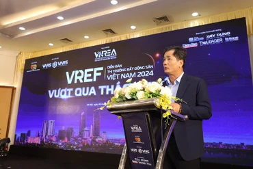 Đại biểu phát biểu tại Diễn đàn thị trường bất động sản Việt Nam 2024.