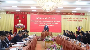 Tổng Bí thư Tô Lâm thăm và làm việc tại tỉnh Nam Định