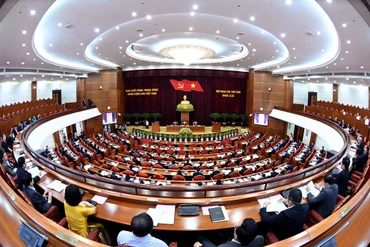 Quang cảnh Phiên khai mạc Hội nghị Trung ương lần thứ chín, khóa XIII. (ẢNH: ĐĂNG KHOA)