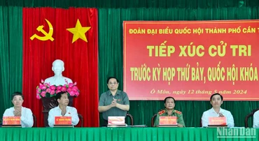 Thủ tướng Phạm Minh Chính dự hội nghị tiếp xúc cử tri quận Ô Môn, thành phố Cần Thơ trước Kỳ họp thứ 7, Quốc hội khóa XV.