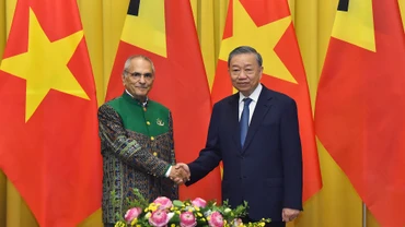 [Ảnh] Chủ tịch nước Tô Lâm hội đàm Tổng thống nước Cộng hòa Dân chủ Timor Leste José Ramos-Horta 