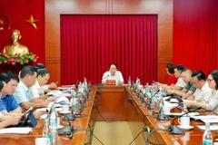 Đồng chí Lê Tiến Châu, Ủy viên Trung ương Đảng, Bí thư Thành ủy Hải Phòng, chủ trì Phiên họp.