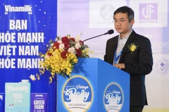 Ông Nguyễn Quang Trí chia sẻ tại Triển lãm quốc tế ngành sữa Việt Nam 2024. (Ảnh: Vinamilk)