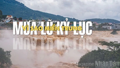 Mưa lũ kỷ lục tại miền trung.