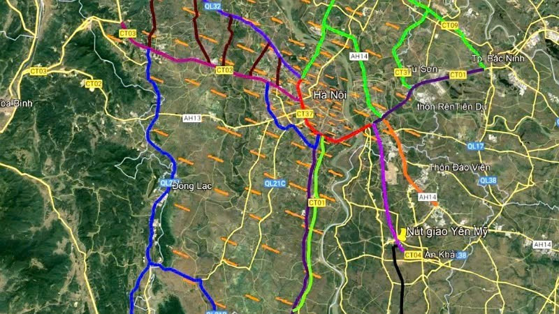 Sơ đồ hướng dẫn phân luồng phân luồng giao thông.