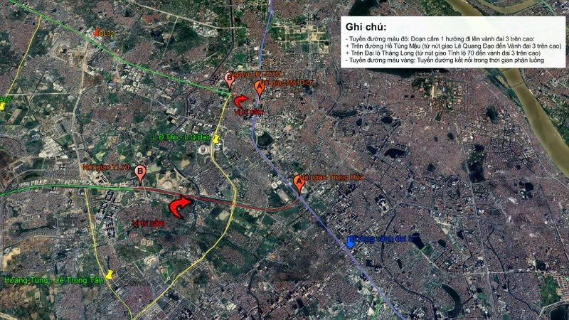 Phạm vi cấm, hướng cấm và thời gian.