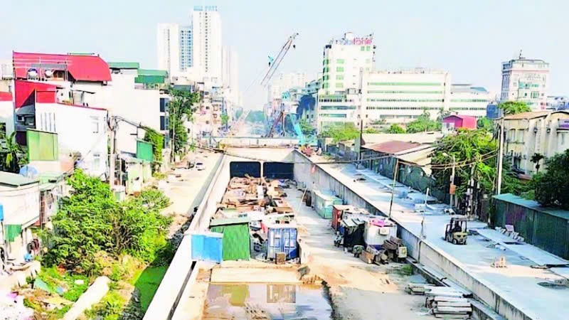 Hầm chui nút giao Giải Phóng-Kim Đồng. (Ảnh: MINH VÂN) 