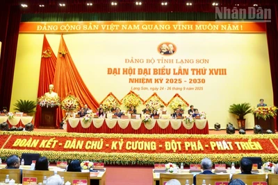Đại hội đại biểu lần thứ XVIII Đảng bộ tỉnh Lạng Sơn, nhiệm kỳ 2025-2030.