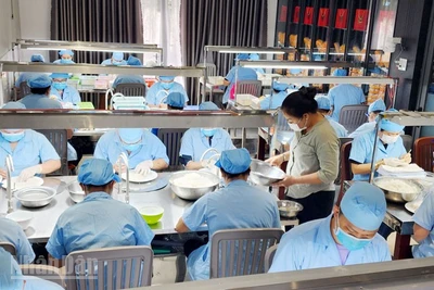 Chế biến sản phẩm từ yến ở An Giang.