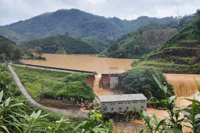 Khu vực đập thủy điện Bắc Khê 1 bị vỡ thuộc xã Tân Tiến, tỉnh Lạng Sơn.