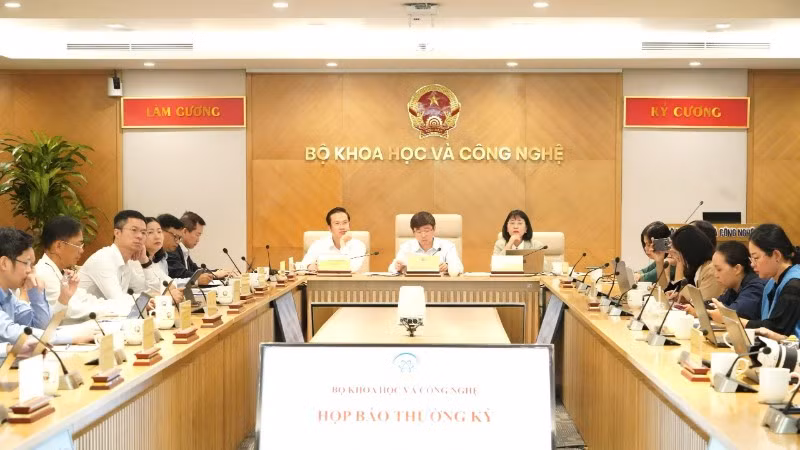 Họp báo thường kỳ tháng 10/2025 tại Bộ Khoa học và Công nghệ. (Ảnh: TL)