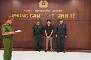 Bị can Trần Quang Vũ tại cơ quan chức năng. 