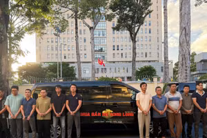 Một băng nhóm tội phạm đòi nợ thuê bị Công an thành phố khởi tố. (Ảnh: Công an cung cấp)