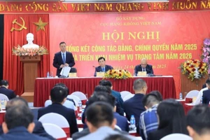 Quang cảnh hội nghị tổng kết năm 2025, bàn định hướng, giải pháp năm 2026 của Cục Hàng không Việt Nam.