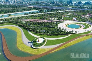 Một góc dự án Trục đại lộ cảnh quan sông Hồng.