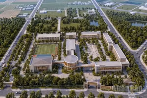 Một trong các phương án kiến trúc của Trường trung học phổ thông Nghĩa Trụ đang được nghiên cứu.