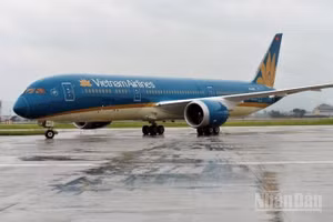 Vietnam Airlines điều chỉnh kế hoạch khai thác nhằm bảo đảm an toàn tuyệt đối cho hành khách và phi hành đoàn trước ảnh hưởng của bão Ba Vì. (Ảnh minh họa)