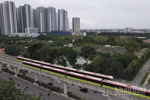Sau 2 năm vận hành, tuyến đường sắt đô thị Nhổn-Ga Hà Nội phục vụ gần 14,2 triệu lượt hành khách. (Ảnh: HOÀNG ANH)