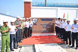 Khánh thành công trình Trạm biến áp 110kV Tầm Vu 2 và đường dây đấu nối, tỉnh Tây Ninh vào ngày 19/12.