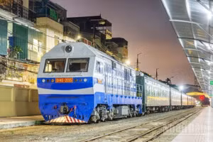 Tàu đường sắt liên vận Việt Nam-Trung Quốc.