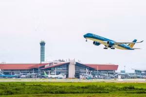 Máy bay hoạt động tại Cảng Hàng không quốc tế Nội Bài.