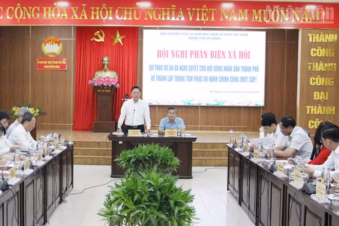 Hội nghị phản biện xã hội dự thảo Đề án và Nghị quyết của Hội đồng nhân dân thành phố về thành lập Trung tâm Phục vụ hành chính công (một cấp).