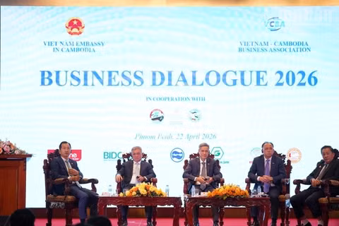 Đối thoại Doanh nghiệp 2026 do Đại sứ quán Việt Nam tại Campuchia tổ chức. (Ảnh: ĐINH TRƯỜNG)