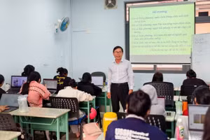 Sinh viên Trường đại học Khoa học xã hội và Nhân văn trong giờ học tập. (Ảnh: Trường đại học Khoa học xã hội và Nhân văn)